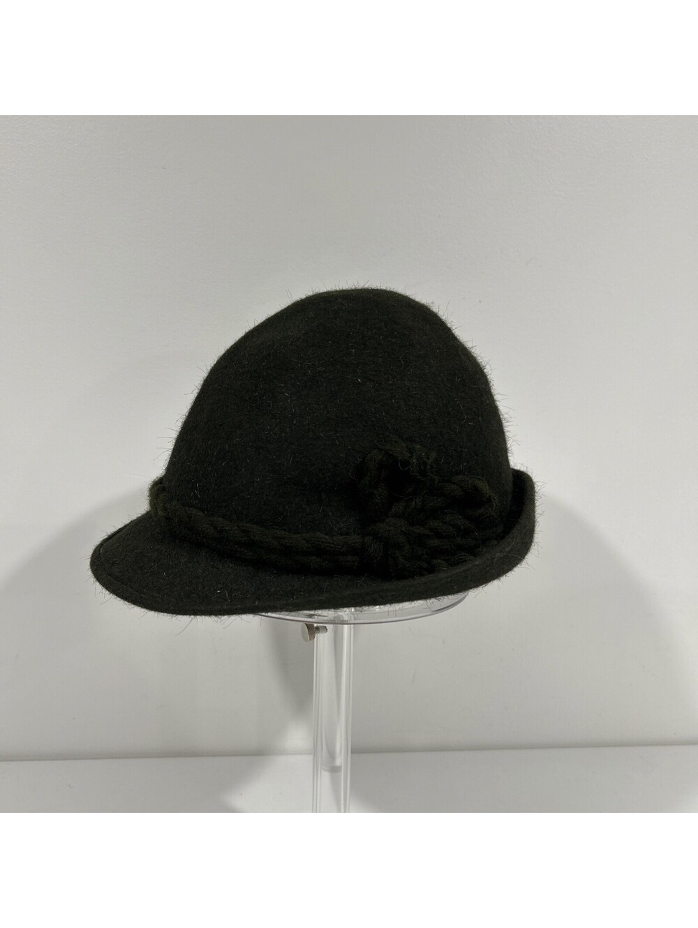 Vintage Green Wool Tyrolean Alpine Bavarian Jaeger Hunter Hat Braided Band